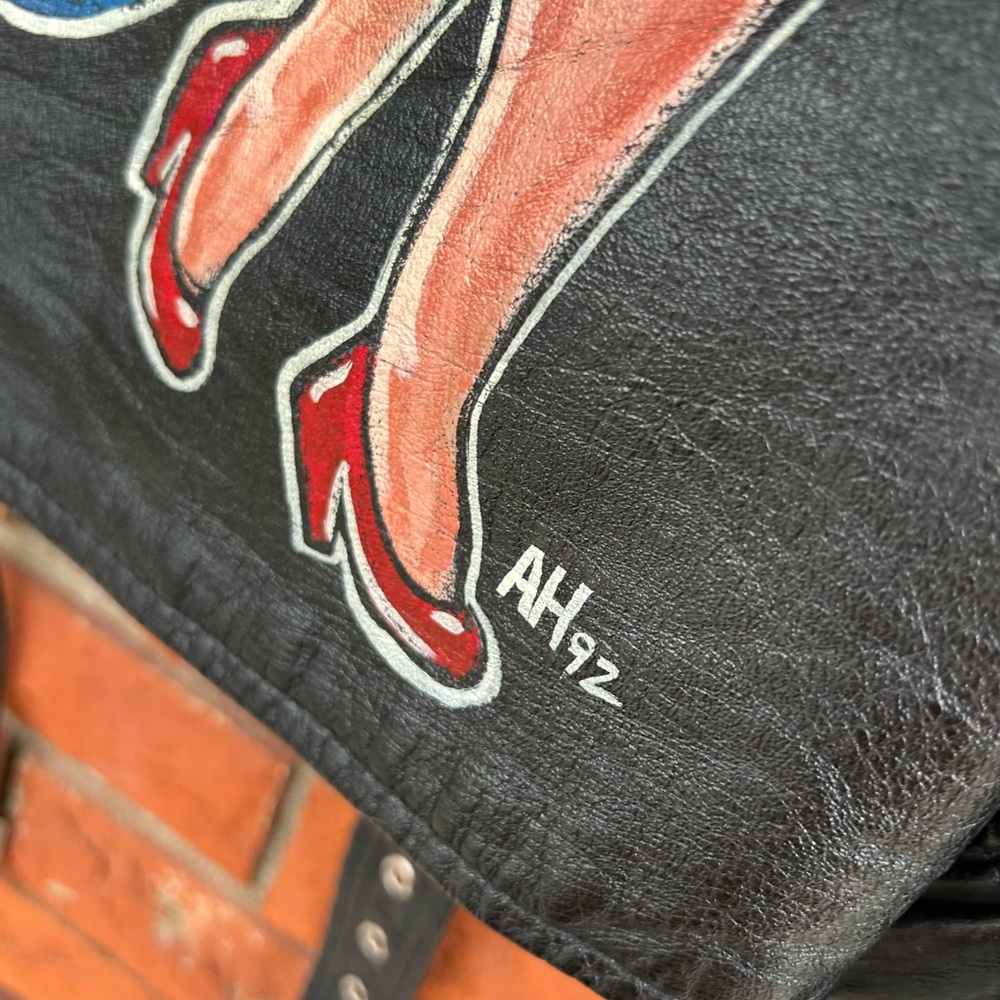 Betty Boop Painted Leather biker jacket - Picture 4 of 16